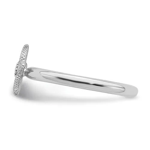 Sterling Silver Stackable Expressions Citrine Starfish Ring