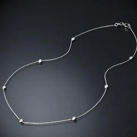 Stunning 4 CTW Moissanite-by-the-Yard Necklace in .925 Sterling Silver, Created Moissanite
