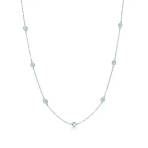 Stunning 4 CTW Moissanite-by-the-Yard Necklace in .925 Sterling Silver, Created Moissanite