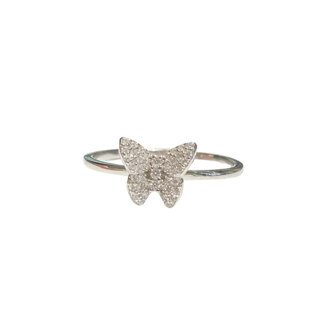 Sweet Butterfly Pave Ring
