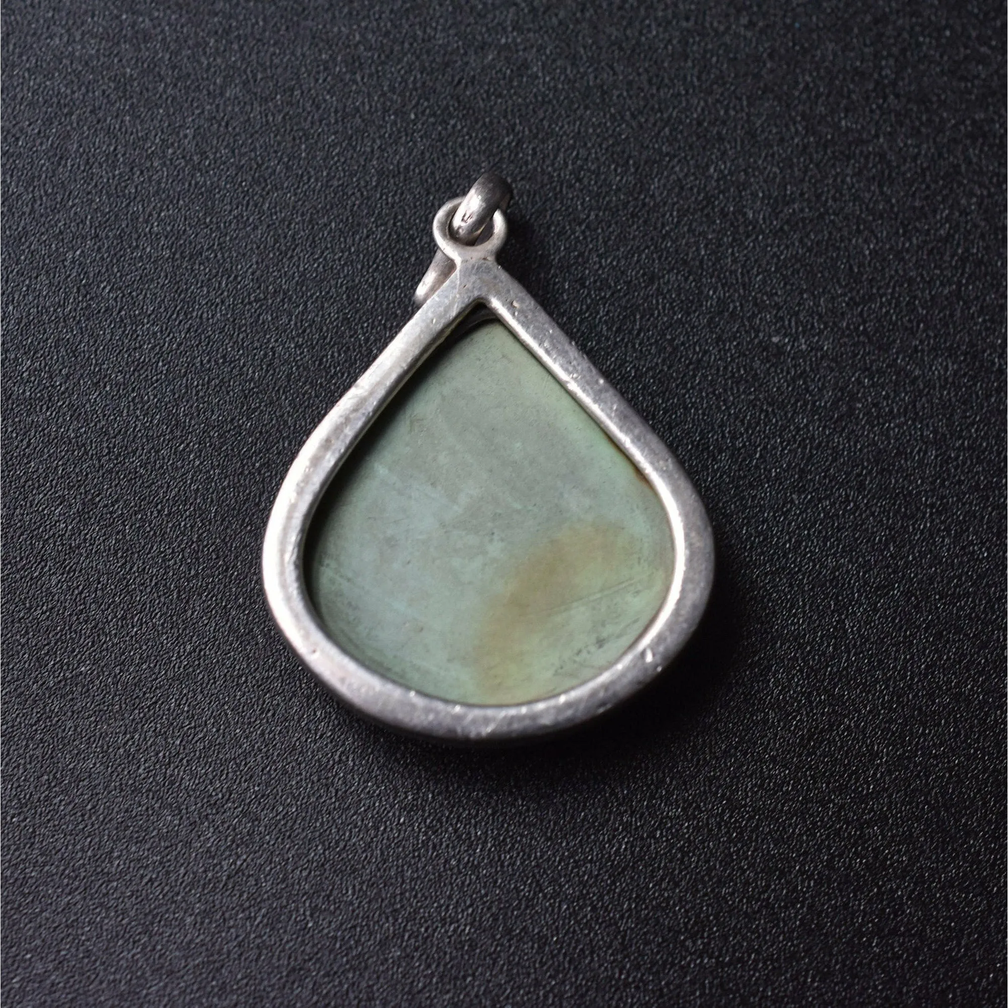 Tear Drop Turquoise Silver Sterling Pendant