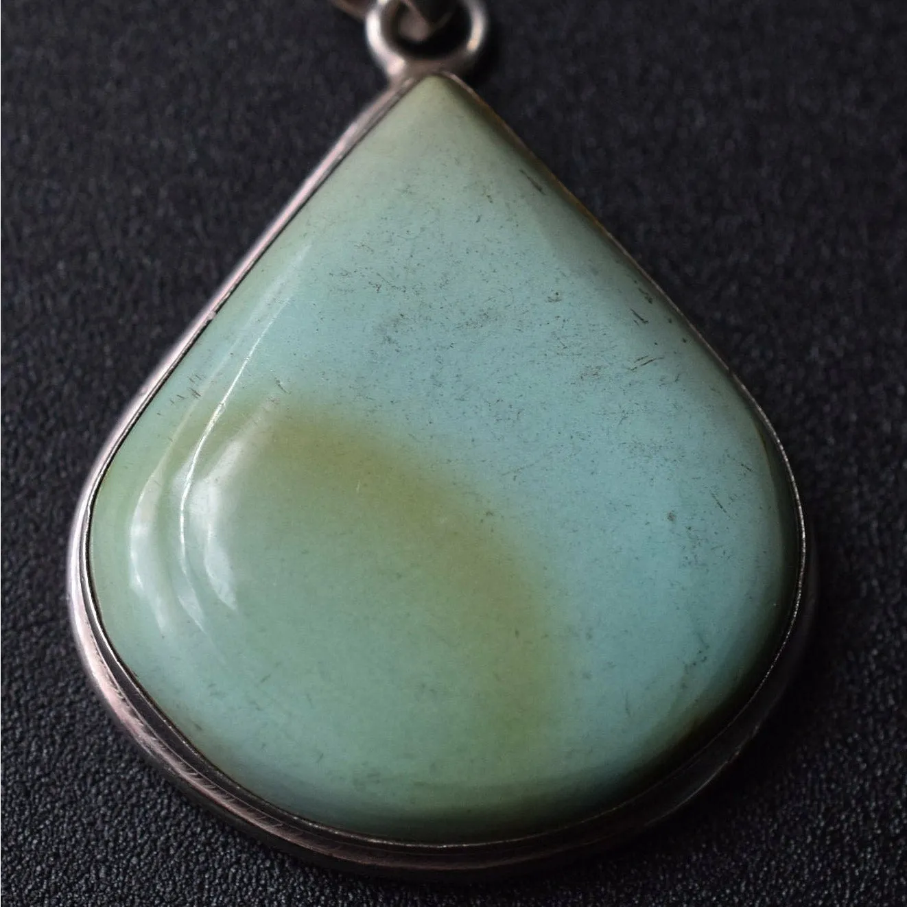 Tear Drop Turquoise Silver Sterling Pendant