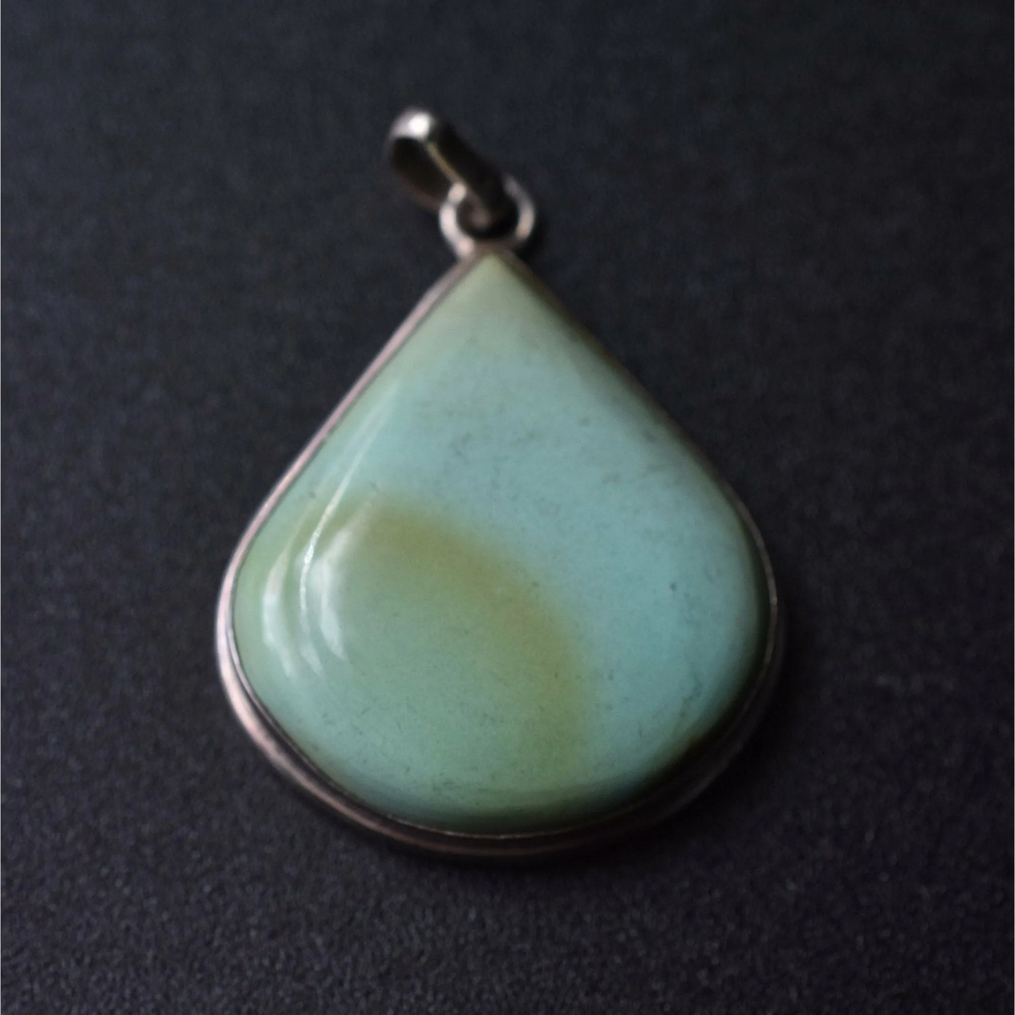 Tear Drop Turquoise Silver Sterling Pendant