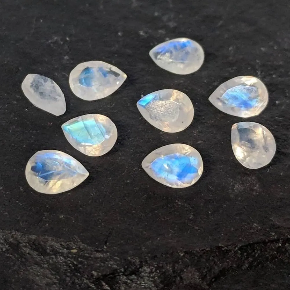 Teardrop Moonstone Stud Earrings
