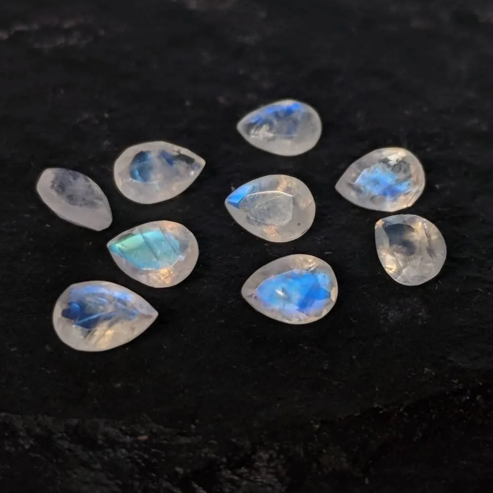 Teardrop Moonstone Stud Earrings