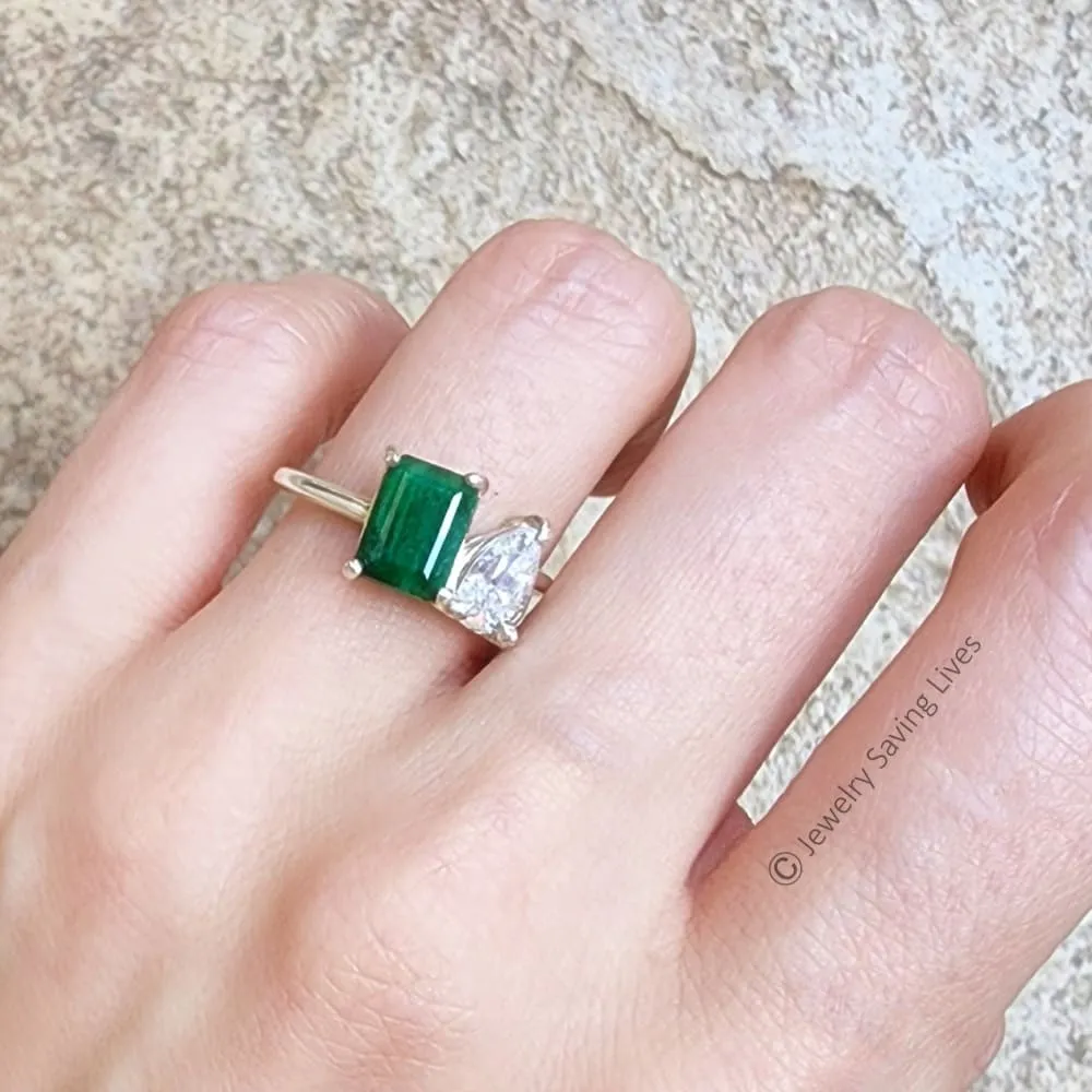 The Aurora - Toi et Moi Emerald and Topaz