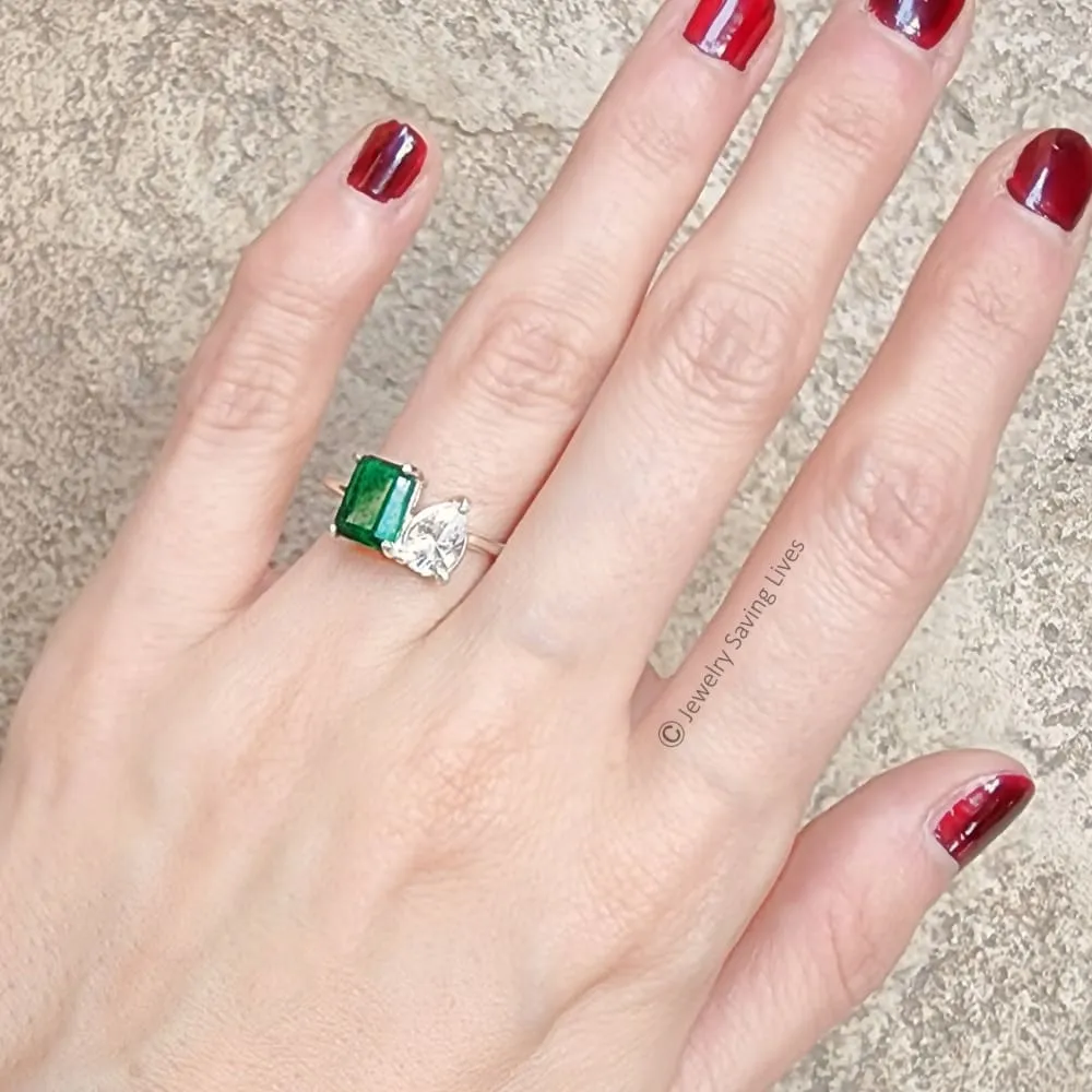 The Aurora - Toi et Moi Emerald and Topaz