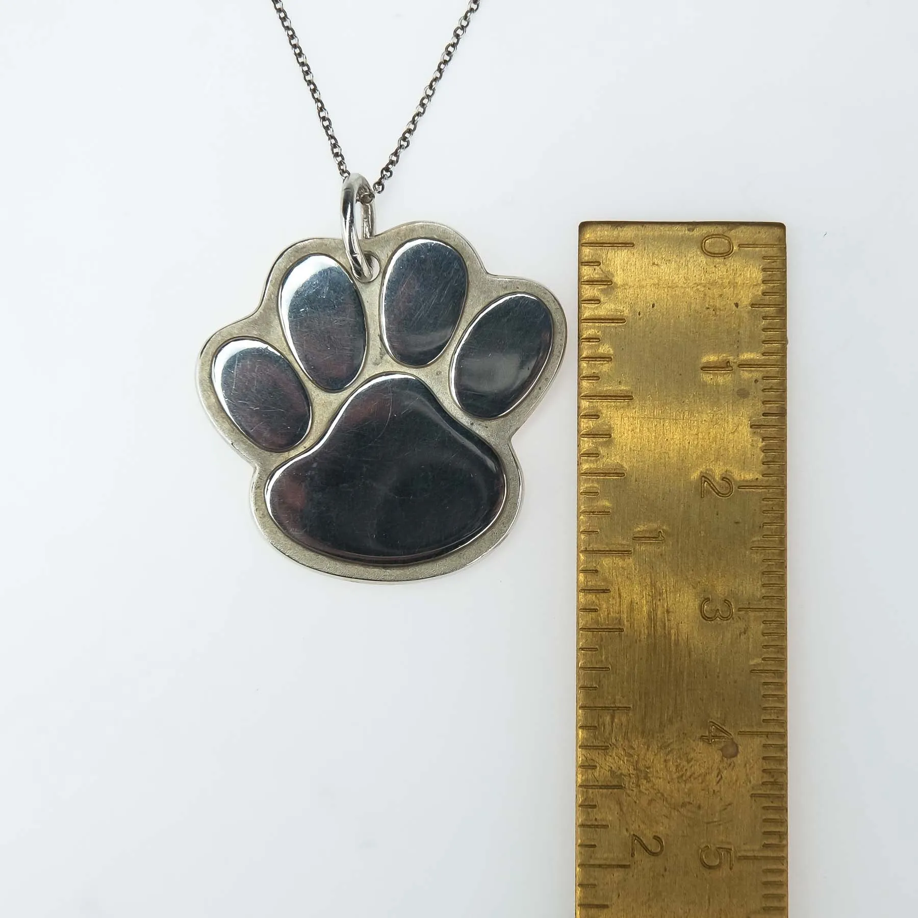 Tiffany & Co. Dog Paw Pendant Necklace in Sterling Silver