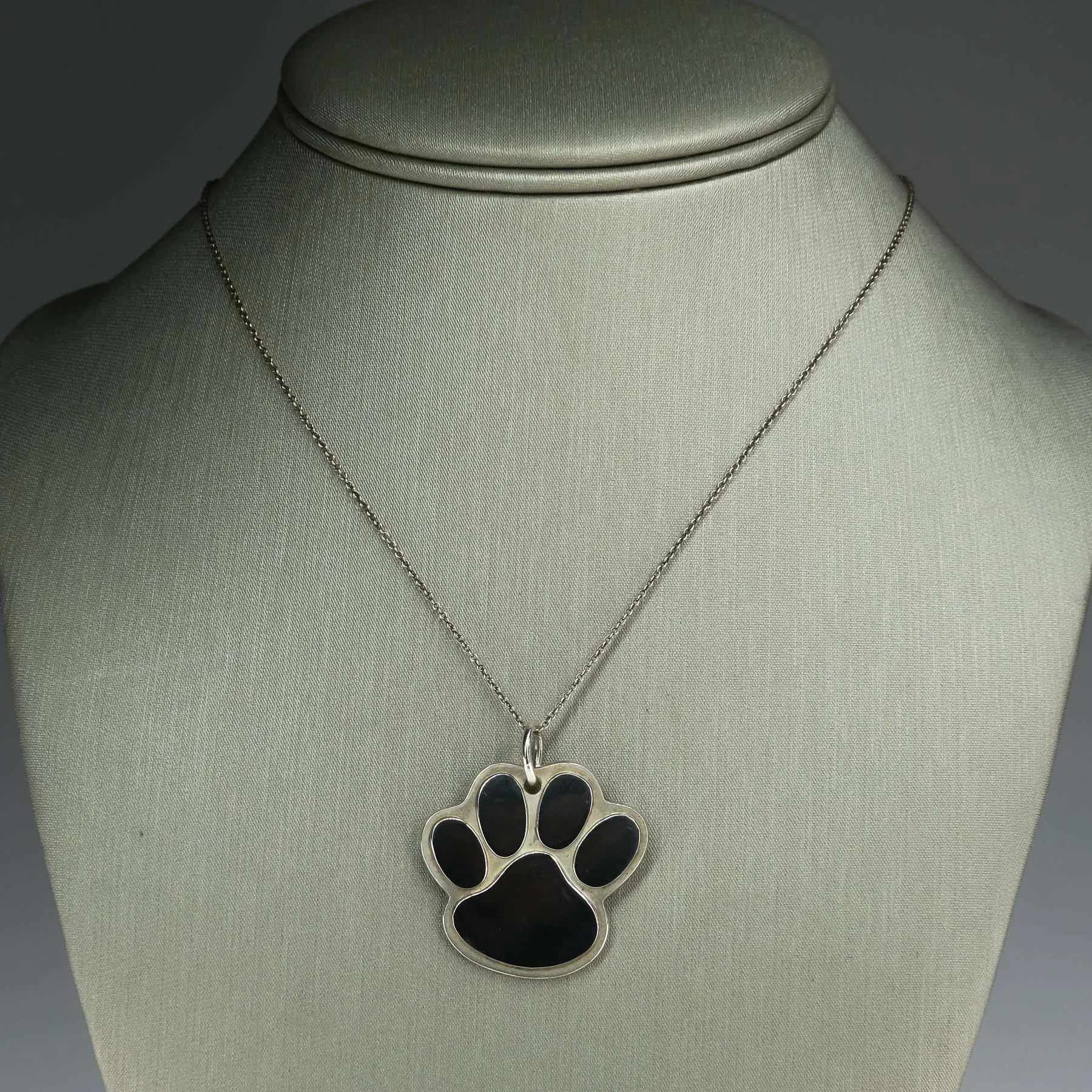 Tiffany & Co. Dog Paw Pendant Necklace in Sterling Silver