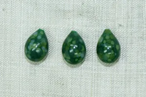 Top-Drill Teardrop Mottled Green