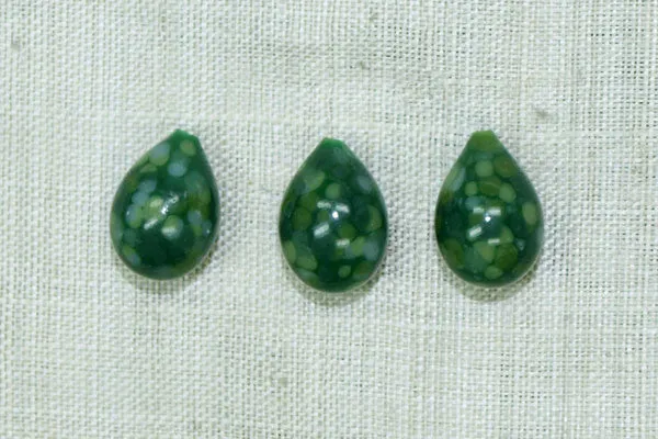 Top-Drill Teardrop Mottled Green