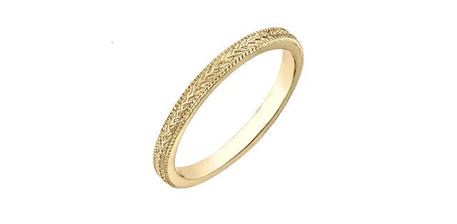 Wheat Sheaf Yellow Gold Ring Stack
