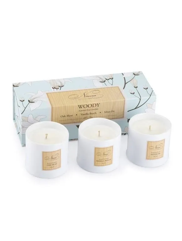 Woody Collection - Set of 3 Candles